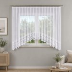 Dekorační oblouková krátká záclona na žabky FELICJA 160 bílá 350x160 cm MyBestHome – Hledejceny.cz