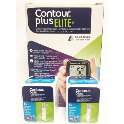 Contour plus Elite glukometr + 2 balení proužků – Zbozi.Blesk.cz
