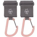 LÄSSIG připínací systém CASUAL STROLLER HOOKS WITH CARABINER Grey