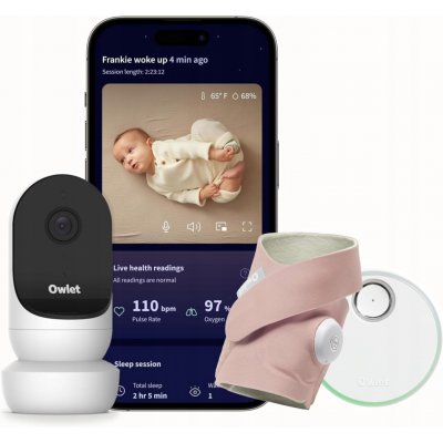 Owlet Dream Duo Chytrá ponožka + Kamera Cam 2 matně růžová – Zboží Dáma