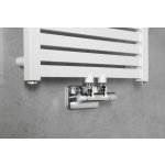 Sapho TWIN připojovací sada ventilů pro středové připojení (50 mm), pravá, chrom – Sleviste.cz