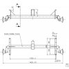 Čep ramene Náprava AL-KO UBR 700-5 (750 kg) a 1092 mm, c 1420 mm, 100x4, patky 159 (Agados,Vezeko) 90370