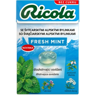 RICOLA Fresh mint bez cukru 40 g – Zbozi.Blesk.cz