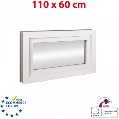 Okna Hned Plastové okno 110x60 cm bílé sklopné – Zboží Mobilmania