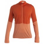 ICEBREAKER Mens Merino 200 RealFleece Descender LS Zip Hoodie Molten/Ember/Cb vzorek – Zboží Mobilmania