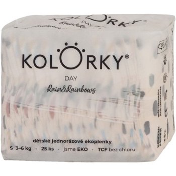 KOLORKY DAY déšť a duhy S 3-6 kg 25 ks