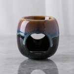 Innobiz Hnědo černá aromatická lampa na čajové svíčky – Zboží Dáma