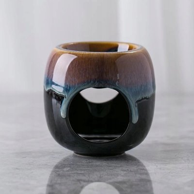 Innobiz Hnědo černá aromatická lampa na čajové svíčky – Zboží Dáma