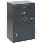 Poštovní schránka na dopisy a balíky, možnost montáže do zdiva, šedá, 810 x 501 x 343 mm – HobbyKompas.cz