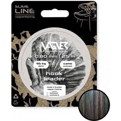 VAGNER šňůra Hook Leader Camo Multicolor 25m 0,80mm – Zboží Mobilmania