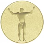 Emblém kulturistika zlato 50 mm – Zboží Dáma