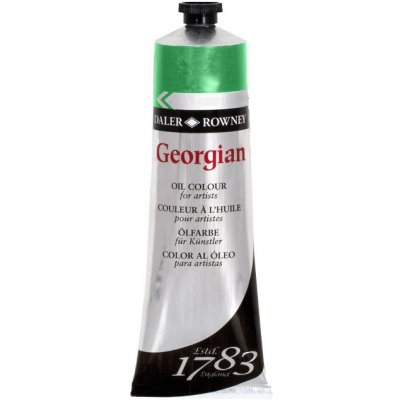 Olejová barva Daler-Rowney GEORGIAN 75 ml 347 Permanent green light – Hledejceny.cz
