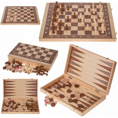 Šachy Backgammon - Prezident Square – Zboží Mobilmania