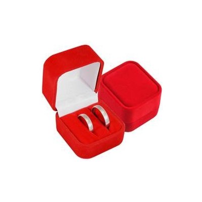 Šperky4U Semišová dárková krabička na snubní prsteny - červená KR0265-RD – Zbozi.Blesk.cz