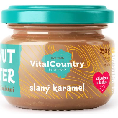 VITAL COUNTRY Arašídové máslo slaný karamel 250 g