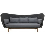 Cane-line Peacock 248x89x100 cm nohy teak hliník výplet lanko Soft Rope dark grey sedáky Natté grey rychleschnoucí výplň – Hledejceny.cz