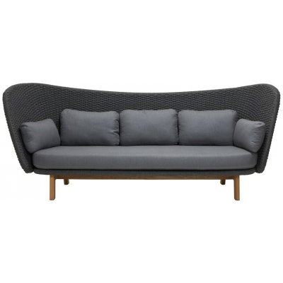 Cane-line Peacock 248x89x100 cm nohy teak hliník výplet lanko Soft Rope dark grey sedáky Natté grey rychleschnoucí výplň – Hledejceny.cz