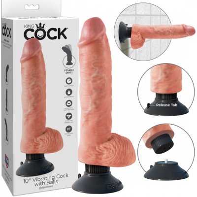 Pipedream King Cock 7" Vibrating Cock with Balls