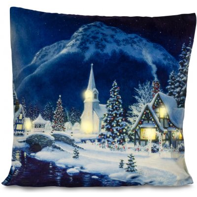 HomeLife LED svítící Zimní vesnička 40 x 40 cm – Sleviste.cz