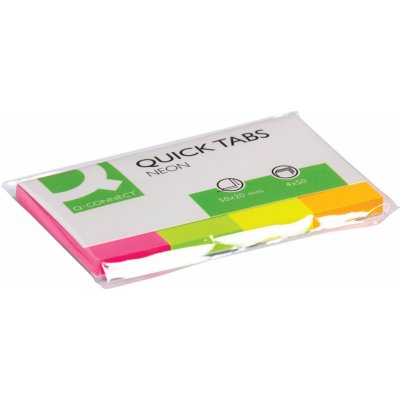 Samolepicí záložky Q-Connect - papírové, 4 barvy