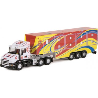 Seva Monti System 1380.1 CIRKUS KLUCKY Scania obytný návěs 1:48 – Zboží Mobilmania