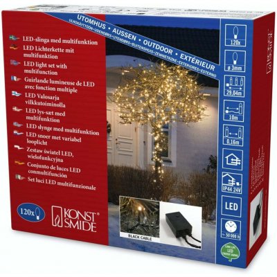 Konstsmide 3615-800 venkovní Micro LED řetěz 120 LED, jantarový – Hledejceny.cz