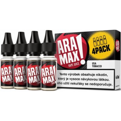 Aramax 4Pack USA Tobacco 4 x 10 ml 3 mg – Zbozi.Blesk.cz
