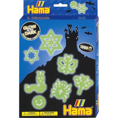 HAMA H3414 Hama dárkový box Svítící ve tmě zažehlovací korálky MIDI – Zboží Mobilmania