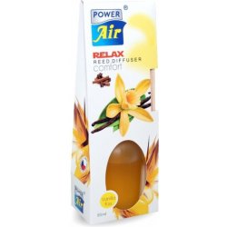 Power Air RRD-5 Dekorativní osvěžovač vzduchu s ratanovými tyčinkami 85 ml Vanilka