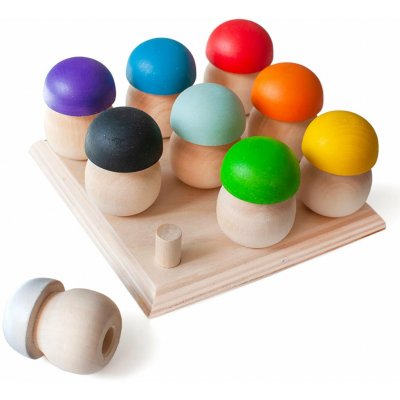 Montessori Ulanik dřevěná hračka "Mushroom meadow 9" – Zboží Dáma