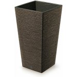 Prosperplast Květináč FURU SQUARE ECO WOOD 39,5cm kávový – Zboží Dáma