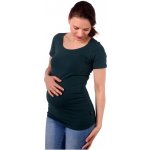 Jožánek těhotenské tričko Johanka krátký rukáv lahvově zelené – Zboží Dáma
