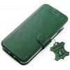 Pouzdro a kryt na mobilní telefon Apple Pouzdro Mobiwear kožené flip Apple iPhone 13 Mini - Zelené - L_GRS