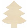 Vánoční dekorace LYMFY Stromeček 9x8cm přírodní dřevo