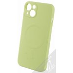 Pouzdro 1Mcz MagSilicone TPU ochranné s MagSafe iPhone 13 světle zelené – Zboží Mobilmania