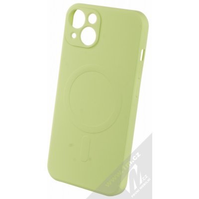 Pouzdro 1Mcz MagSilicone TPU ochranné s MagSafe iPhone 13 světle zelené – Zboží Mobilmania