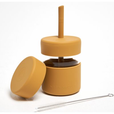 Kactus Neon Dětská sklenice s brčkem žlutá NKG0806 230 ml – Hledejceny.cz