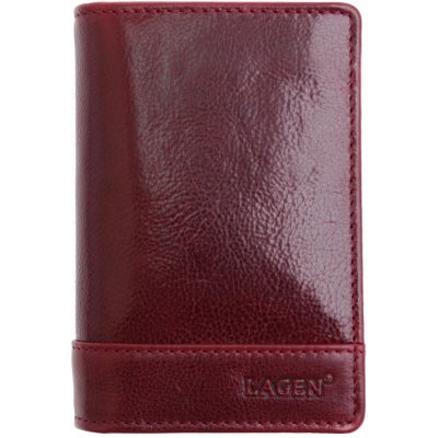 Lagen kožené pouzdro na doklady V-60 červené – Zboží Živě