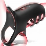 SuperLove Vibrating Adjustable Penis Sleeve with App Black – Zboží Mobilmania