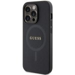 Pouzdro Guess PU Saffiano MagSafe iPhone 15 Pro černé – Sleviste.cz