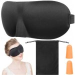 ISO Maska na spaní 3D + špunty do uší černá – Zbozi.Blesk.cz