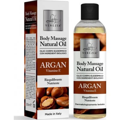 Lady Venezia Body Massage Natural Oil Argan tělový masážní přírodní olej s arganovým olejem 250 ml – Zboží Mobilmania