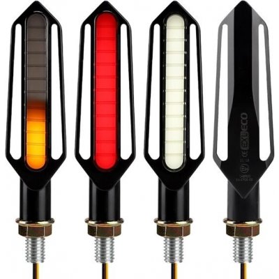 EXLECO 4 x zvýrazňující LED motocyklové blinkry 12V M10 univerzální LED blinkry 16LED vodotěsné | Zboží Auto