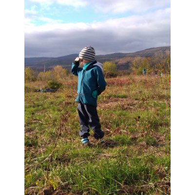 JOŽÁNEK Dětské softshellové kalhoty tmavě modré – Zboží Dáma