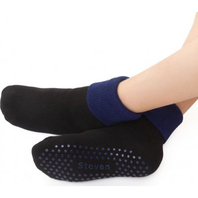 Steven Černé protiskluzové ponožky pro děti art.038 black abs