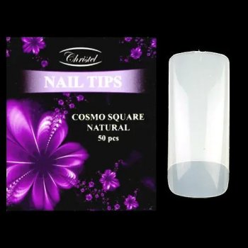 Christel Cosmo Square natural nehtové tipy 10 50 ks