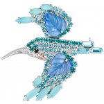 Preciosa Blyštivá brož Ledňáček Kingfisher Candy 2366 70 – Zboží Dáma