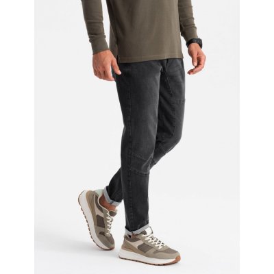 Ombre pánské džíny OM-PADP-0161 BLACK – Hledejceny.cz