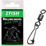 Zfish Obratlík Rolling Swivel & Hooked Snap Velikost 10 21kg 10ks – Zboží Dáma