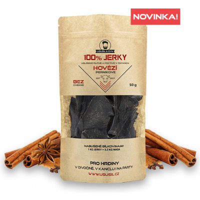 Usušil & Syn 100% Jerky hovězí perníkové 50 g – Zboží Mobilmania